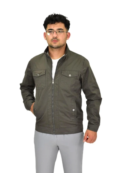 Erkek Mevsimlik Kanvas Spor Mont 8001 BGL-ST04369 - Resim 8