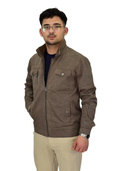 Erkek Mevsimlik Kanvas Spor Mont 8001 BGL-ST04369 - Resim 7