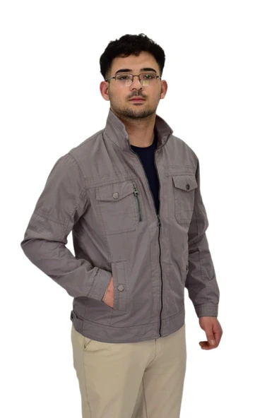 Erkek Mevsimlik Kanvas Spor Mont 8001 BGL-ST04369 - Resim 9