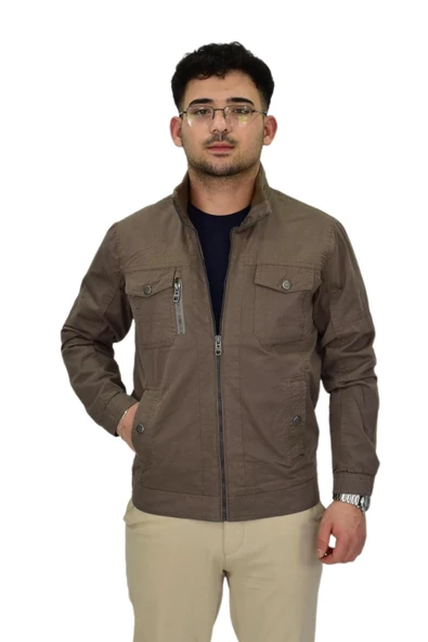 Erkek Mevsimlik Kanvas Spor Mont 8001 BGL-ST04369 - Resim 2