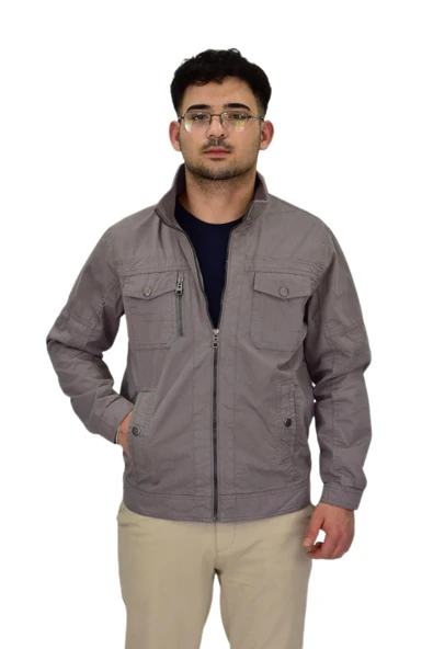 Erkek Mevsimlik Kanvas Spor Mont 8001 BGL-ST04369 - Resim 3
