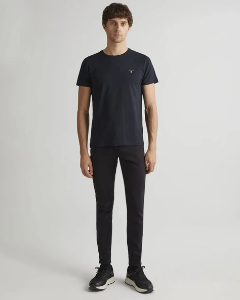 GANT Erkek Siyah Slim Fit Bisiklet Yaka T-Shirt - 2