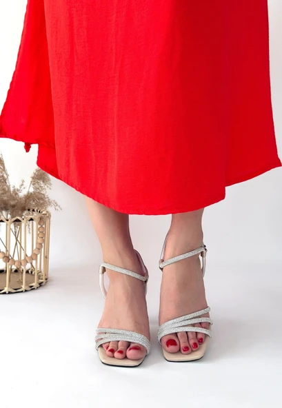 Tatya Bej Rugan Topuklu Ayakkabı - Resim 2