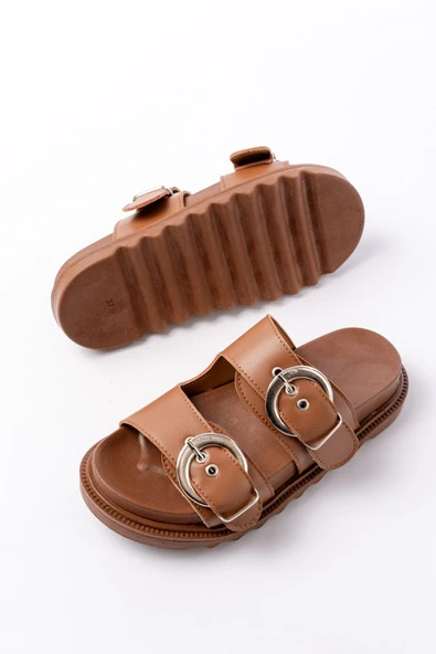 DM-6010 Taba Toka Aksesuarlı Günlük Kadın Terlik - Resim 5