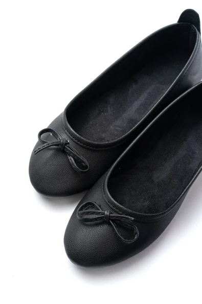 6101 Siyah Günlük  Fiyonklu Kadın Babet - Resim 4