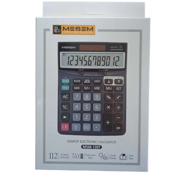 MEŞEM BÜYÜK HESAP MAKİNESİ 12 HANELİ MSM-130T