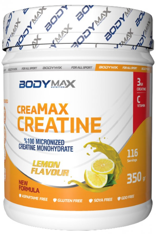 BodyMax CreaMax Creatine 100 Mikronize Toz Kreatin 350 Gr Limon