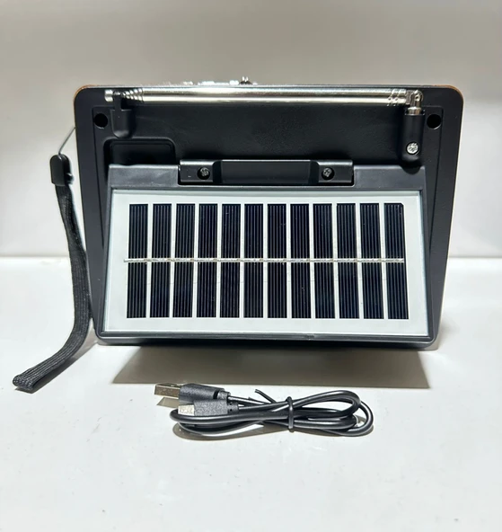 Nostalji Radyo ve Müzik Çalar  RT-359-GÜNEŞ Enerjili-Fenerli-Bluetooth-Usb-Fm - 3