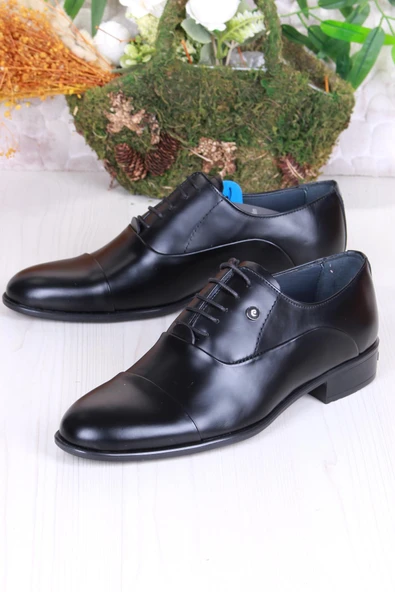 Pierre Cardin 7018 Siyah Açma Damat Ayakkabısı Takım Ayakkabısı Erkek Klasik Ayakkabı - 3