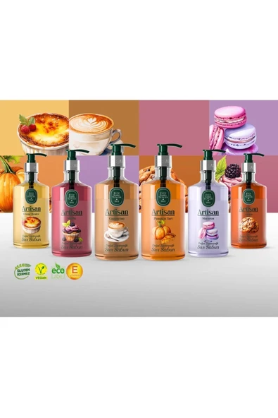 Artisan Doğal Zeytinyağlı Gurme Sıvı Sabun Serisi 600 X 6 ürün görseli
