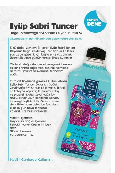 Okyanus Sıvı Sabun Seti 1500 ml Ve 500 ml - Resim 5