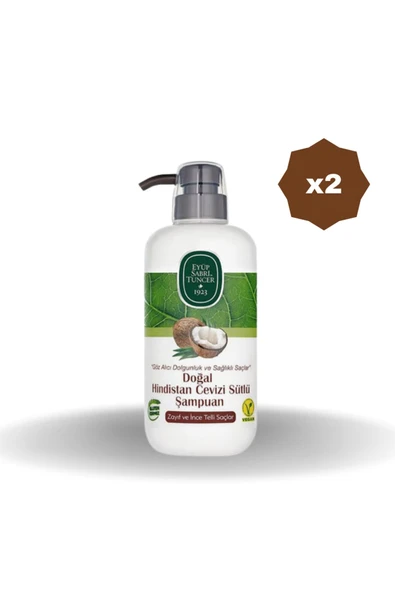 Eyüp Sabri Tuncer Doğal Hindistan Cevizi Sütlü Şampuan 600 ml ürün görseli