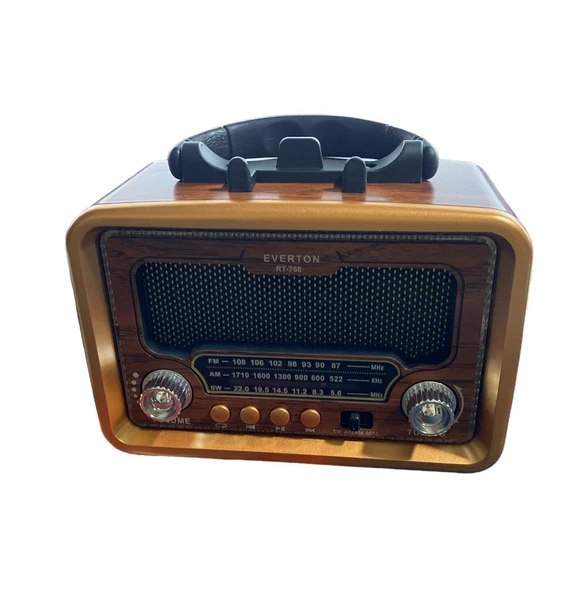 Tayfun Nostalji Radyo ve Müzik Çalar RT-768-GÜNEŞ Enerjili-Fenerli-Bluetooth-Usb-Fm