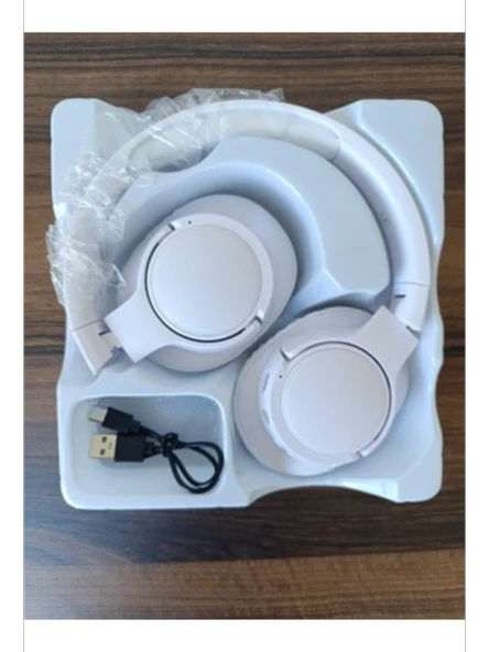 Beyaz Kulak üstü wireless Bluetooth Kulaklık - 2