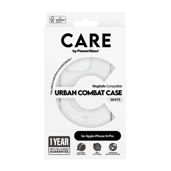 PanzerGlass Care by iPhone 16 Pro Flagship Urban Combat MagSafe Şeffaf Kılıf - 4