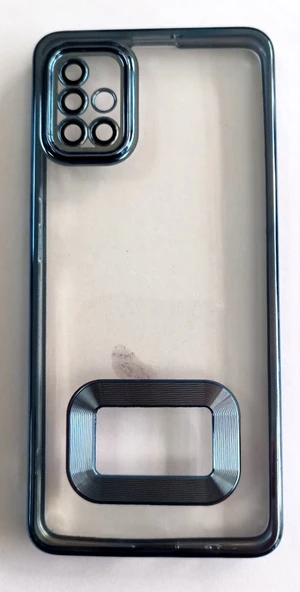 Samsung Galaxy A51 Uyumlu Yumuşak Şeffaf Lazer Kenarlı Kılıf - 4