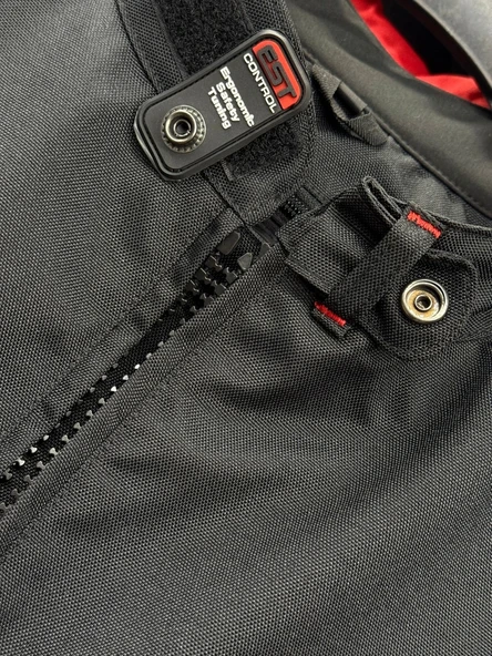 Zeus 4 Mevsimlik Korumalı Motosiklet Montu Yeni Sezon Siyah Kırmızı - 3