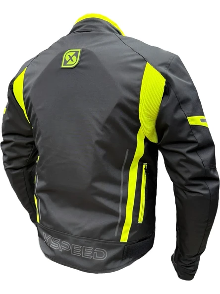 Zeus 4 Mevsimlik Korumalı Motosiklet Montu Yeni Sezon Siyah Neon - 2