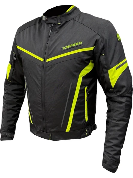 Zeus 4 Mevsimlik Korumalı Motosiklet Montu Yeni Sezon Siyah Neon