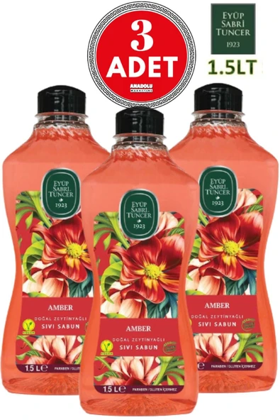 Eyüp Sabri Tuncer Doğal Zeytinyağlı Sıvı Sabun Amber 1500 ML ürün görseli
