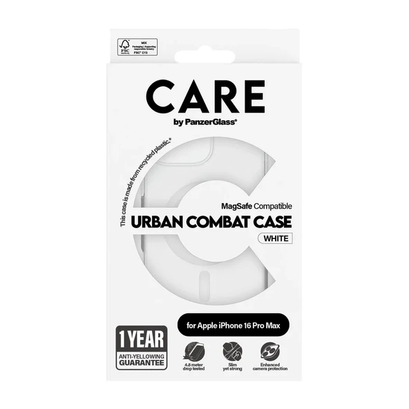 PanzerGlass Care by iPhone 16 Pro Max Flagship Urban Combat MagSafe Şeffaf Kılıf - 4