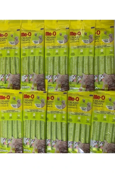 me-o Meo Creamt Treatse 10 Lu Set Sıvı Kedi Ödül Maması Ton Balığı&keçi Sütlü 4x15 Gr Toplam 600 Gr