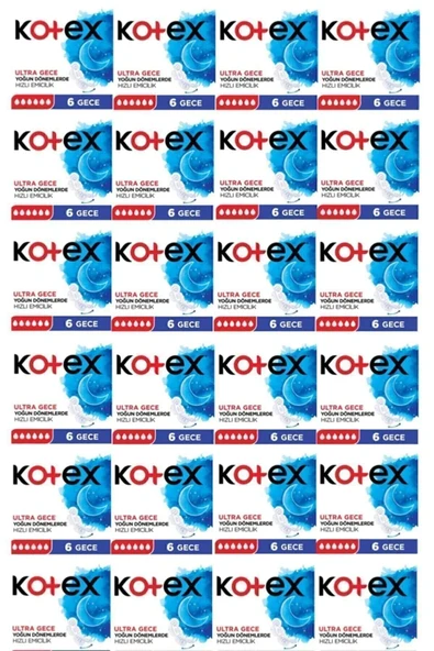 Kotex Tekli Gece Hijyenik Ped 246 144 Adet