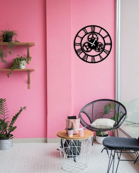 Eysa TridentClock Dekoratif Metal Duvar Saat 50x50CM - 6