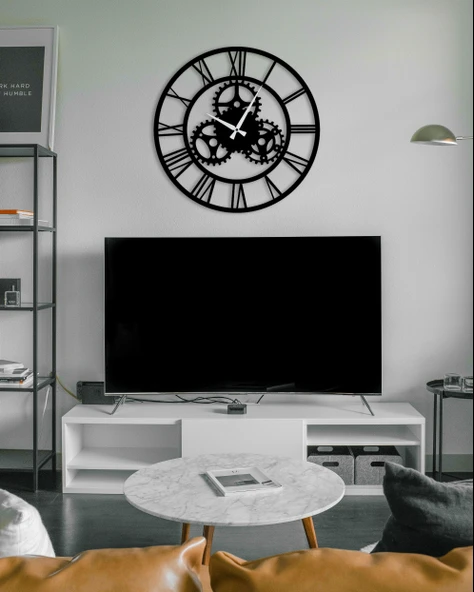 Eysa TridentClock Classic Dekoratif Metal Duvar Saat 50x50CM - 6