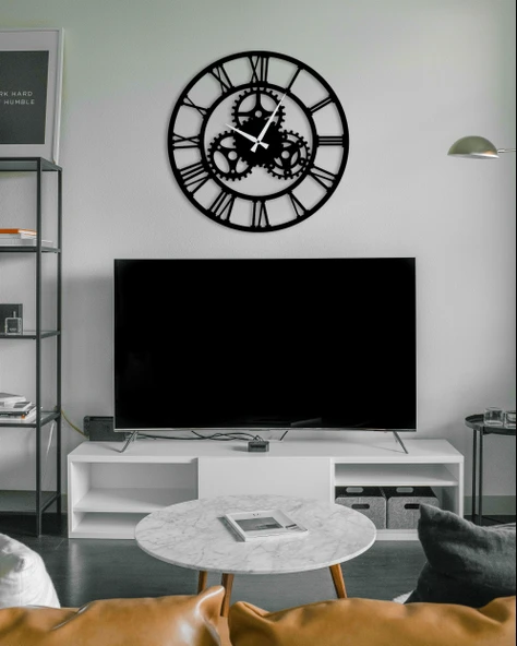 Eysa TridentClock Dekoratif Metal Duvar Saat 50x50CM - 7