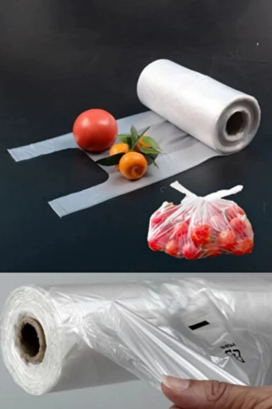 Rulo Poşet Büyük Boy 3 Rulo Beyaz Poşet Market Manav Poşeti Atlet Poşet Çöp Poşeti - 5