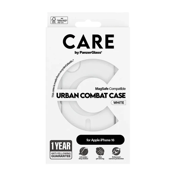PanzerGlass Care by iPhone 16 Flagship Urban Combat MagSafe Şeffaf Kılıf - 3