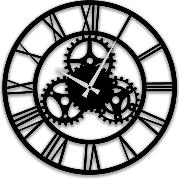 Eysa TridentClock Classic Dekoratif Metal Duvar Saat 50x50CM