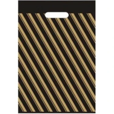 Çizgili Mağaza Poşeti (NO 5) 150 Adet 50x60 Cm Çizgili Takviyeli Poşet Diagonal Poşet - 2