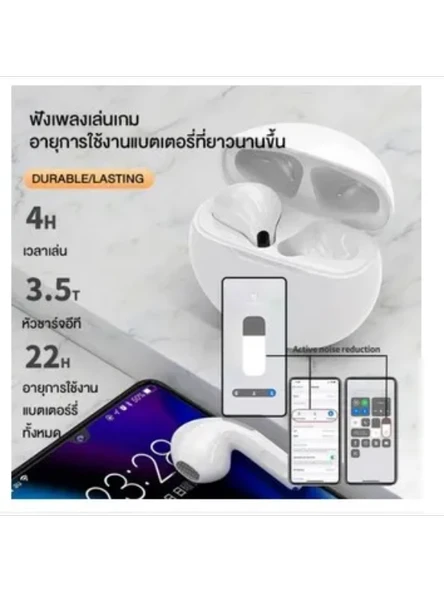 Kulak içi kulaklık 300 mAh lityum pil 5 saat dinleme özelliği wireless Bluetooth Kulaklık - 9