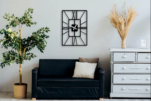 Eysa LuxuryTik Dekoratif Metal Duvar Saat 50x50CM - 3