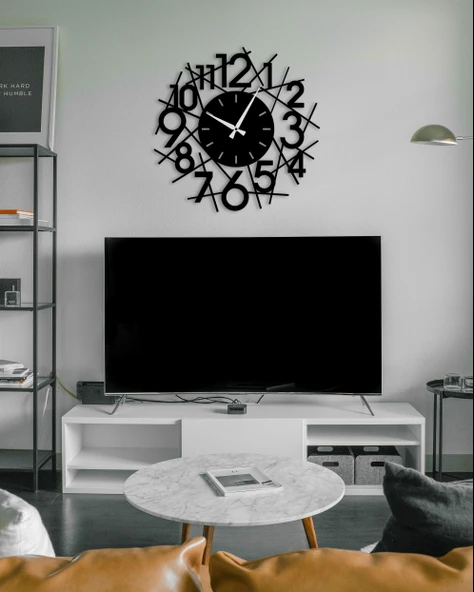 Eysa WhimsyClock Dekoratif Metal Duvar Saat 50x50CM - 6
