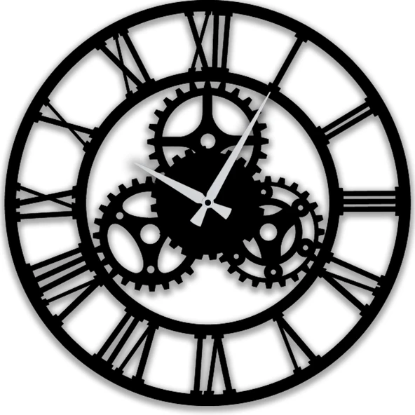 Eysa TridentClock Dekoratif Metal Duvar Saat 50x50CM