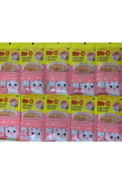 me-o Meo Creamy Treats 10 Lu Set Sıvı Kedi Ödül Maması Ton Balıklı&orkinos 4x15 Gr Toplam 600 Gr