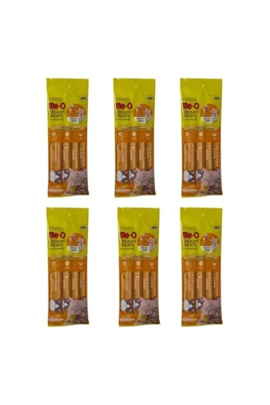 me-o Meo Creamy Tavuk & Bal Kabağı Lezzetli Kedi Ödülü 4x15 Gr 6 Adet