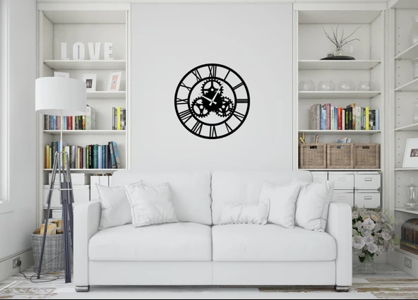 Eysa TridentClock Classic Dekoratif Metal Duvar Saat 50x50CM - 9