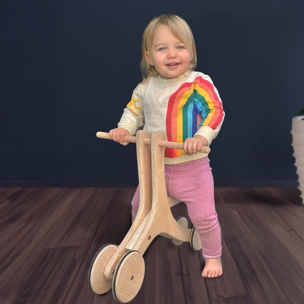 Bebek Yürüteci Çok Amaçlı Ahşap Modüler 4 ü 1 Arada - 2