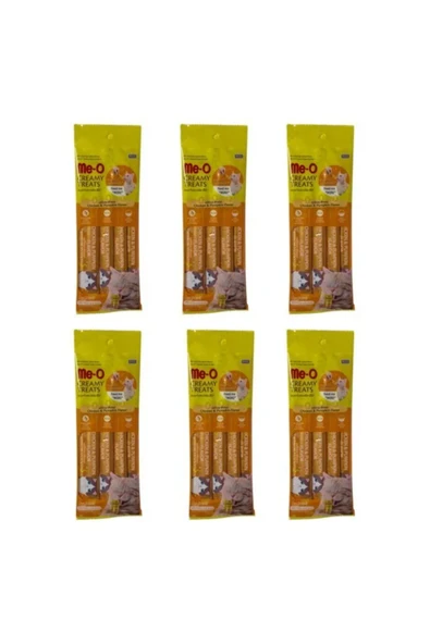 me-o Creamy Treats Tavuklu Ve Balkabaklı Kedi Ödül Maması (4 X 15 G) 6 Adet
