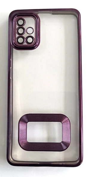 Samsung Galaxy A51 Uyumlu Yumuşak Şeffaf Lazer Kenarlı Kılıf - 5