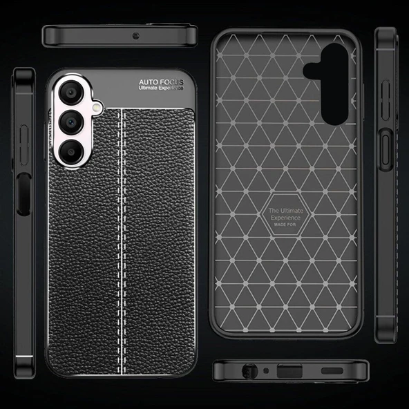 Samsung Galaxy A15 Kılıf Focus Deri Desen Silikon Kapak - 4