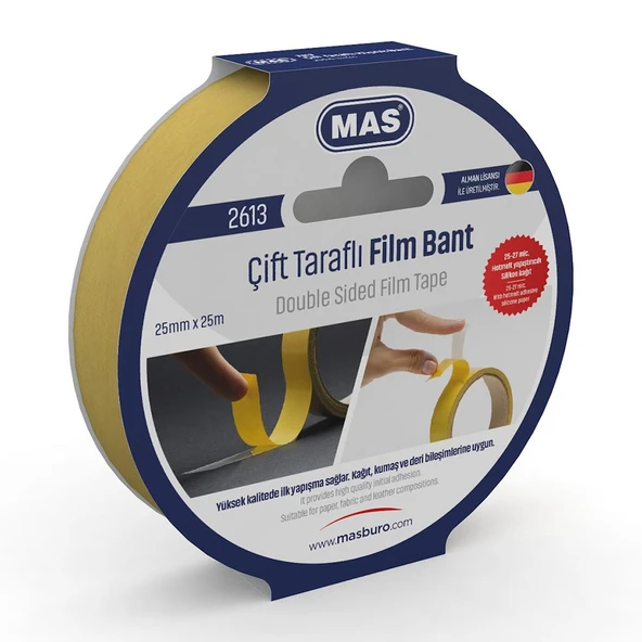 MAS ÇİFT TARAFLI BANT 25 MMx25 M 2613