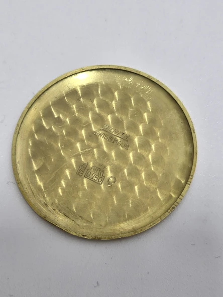 Zenith 33mm Deri Kordon 18K Altın Erkek Kol Saati 2.El - 6