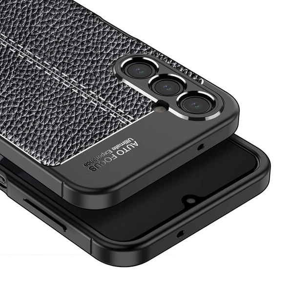 Samsung Galaxy A05s Kılıf Focus Deri Desen Silikon Kapak - 5