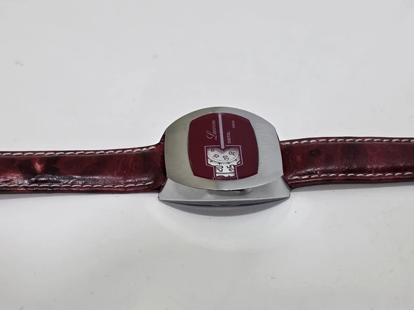 Lucerne Jump Hour 38x33mm Deri Kordon Erkek Kol Saati (ARIZALI) - Resim 5