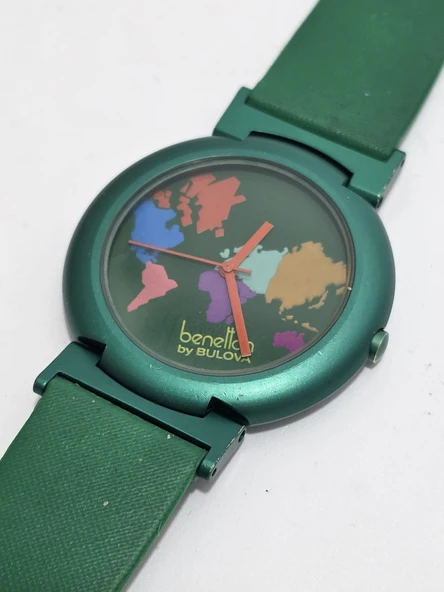 Bennetton By Bulova 40mm Silikon Kordon Kol Saati 2.El